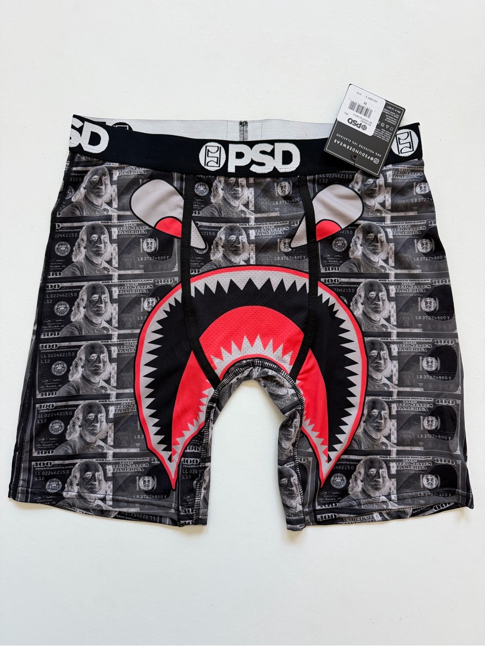 NWT PSD Warface Inverted Benji Boxer Briefs - Black/White/Red/Gray